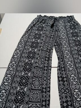 NWT West Loop Black & White Printed Palazzo Pants - Women's Size XL